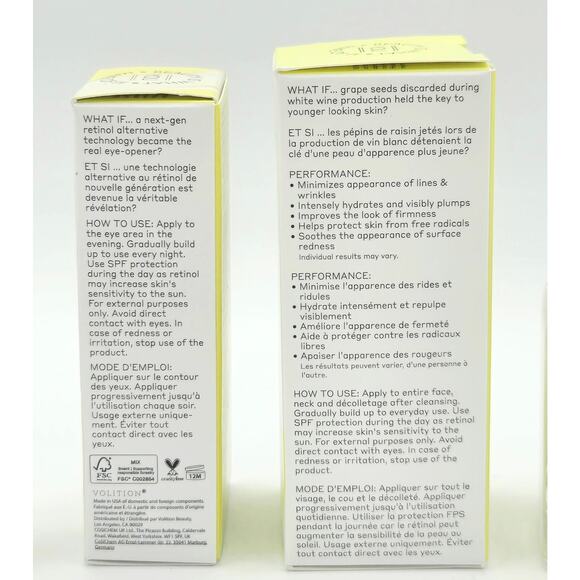Volition Grenache Retinol Eye Cream .5oz + Semillion Overnight Retinol Serum 1oz - Picture 3 of 5
